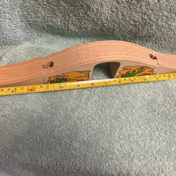 Wooden Bridge Train Toy with Painted Details. Brio? - Picture 2 of 9